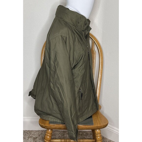 LL Bean Men's Thinsulate Winter Jacket Hooded Olive Green Outdoor Large 2010s - Picture 3 of 16